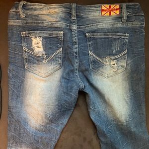 Machine jeans worn once.